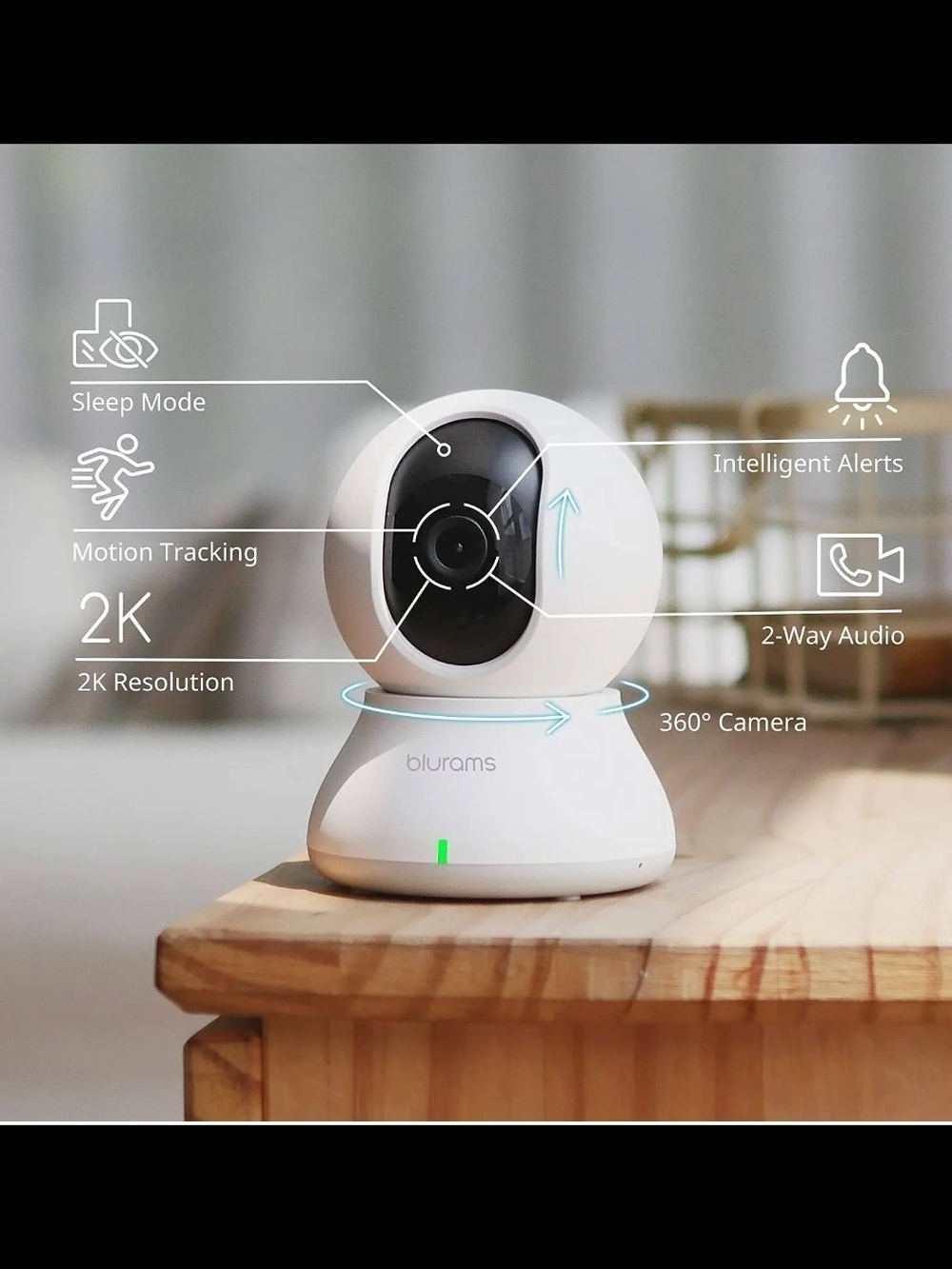 blurams 2K Smart Home Security Camera - White